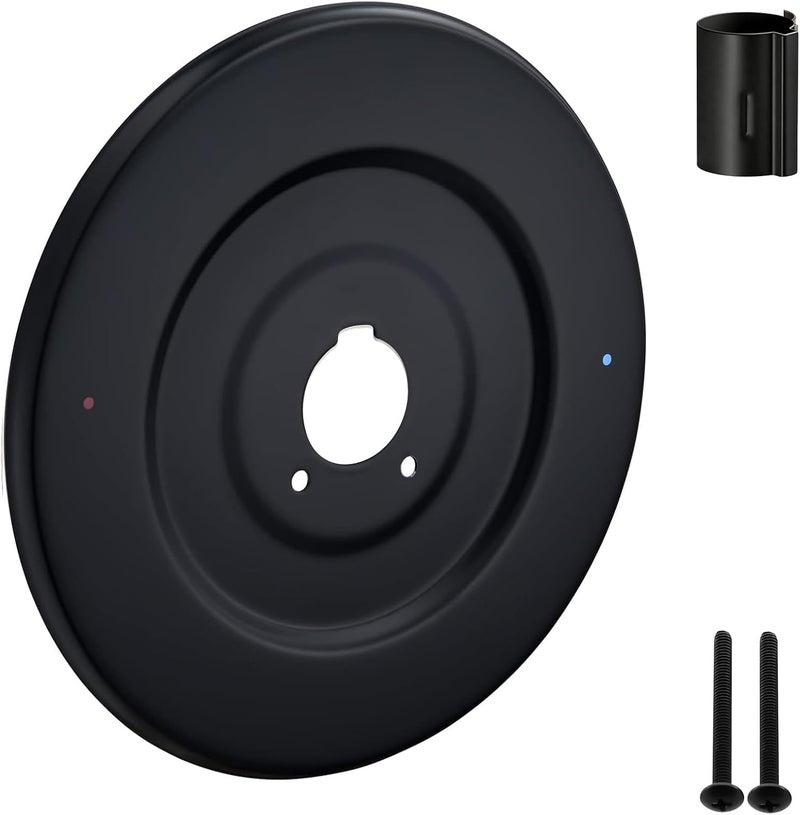 ZXFENG Shower Handle Cover Plate, Matte Black,for One-Handle Tub and Shower Faucets, Escutcheon Replacement for Moen 16090 Chateau Collection - Image 1